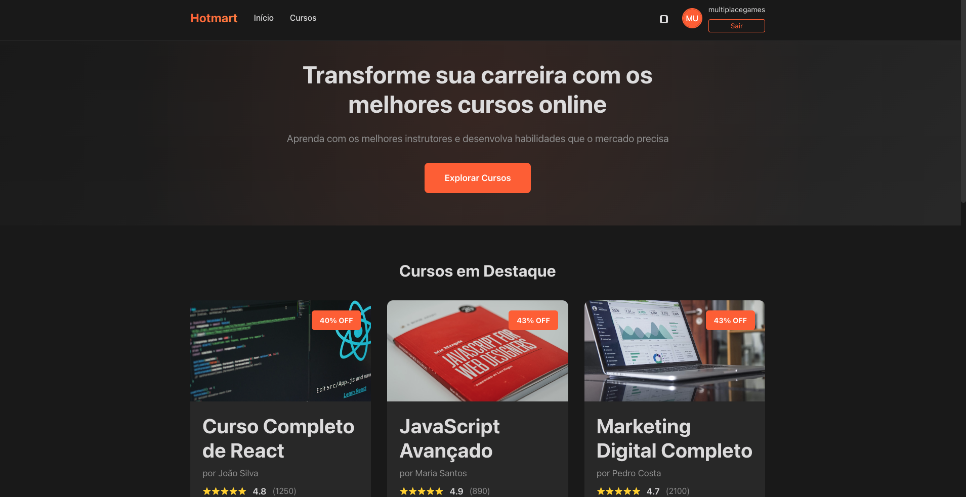 Plataforma Estilo Hotmart